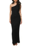Jluxlabel One-shoulder Body-con Maxi Dress In Black