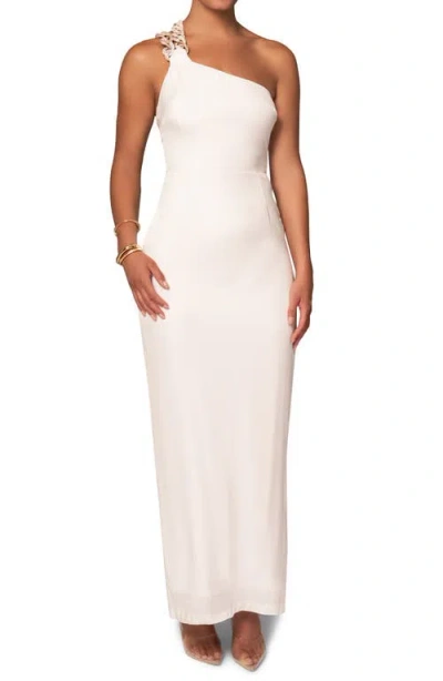 Jluxlabel One-shoulder Sheath Dress In White