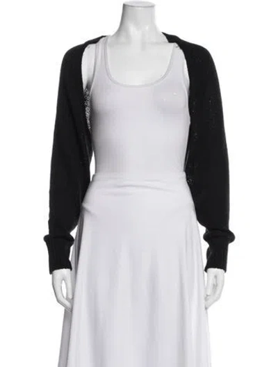 Pre-owned Jluxlabel Open Front Sweater In Black