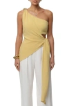 Jluxlabel Palmera One-shoulder Top In Yellow