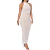 Jluxlabel Paradise Open Stitch Crochet Halter Dress In White
