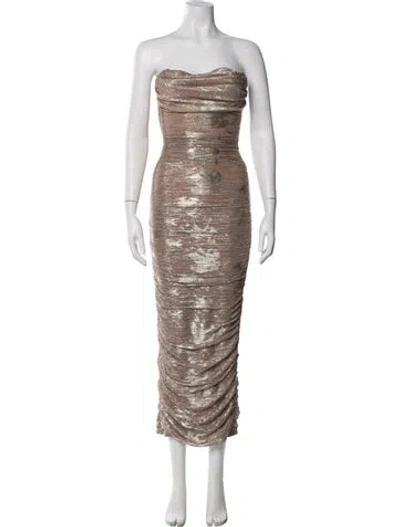 Pre-owned Jluxlabel Patterned Long Dress In Neutrals