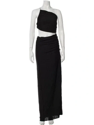 Pre-owned Jluxlabel Patterned Long Dress W/ Tags In Black