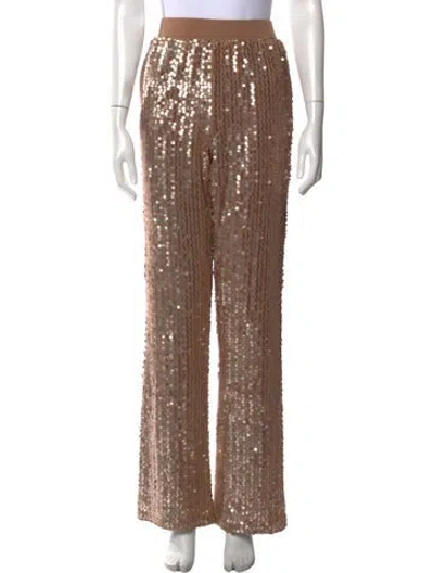 Pre-owned Jluxlabel Patterned Wide Leg Pants In Brown