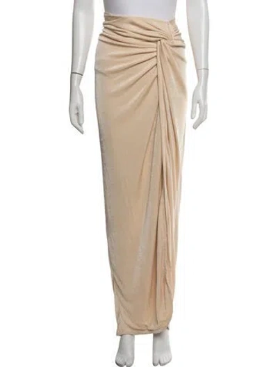 Pre-owned Jluxlabel Pleated Accents Long Skirt In Neutrals