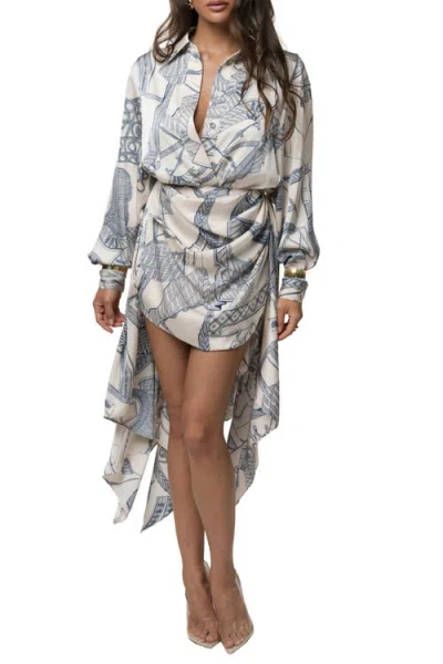 Jluxlabel Print Ameena Print Skirt Set In White
