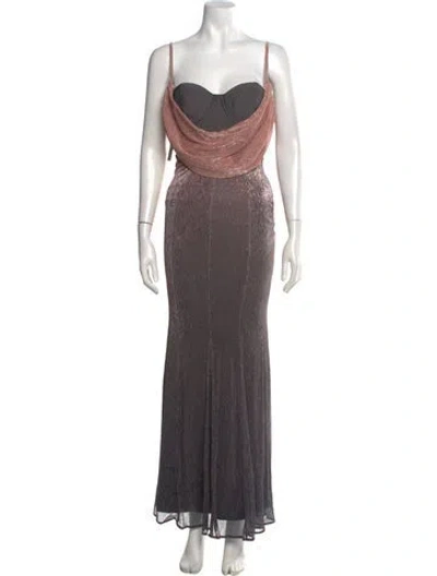 Pre-owned Jluxlabel Printed Long Dress In Multi