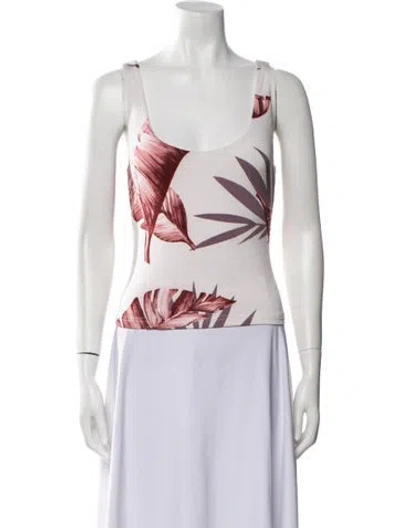 Pre-owned Jluxlabel Printed Scoop Neck Top In Pink