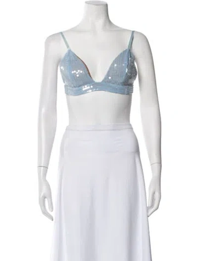 Pre-owned Jluxlabel Printed V-neck Sports Bra In Pink