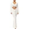Jluxlabel Resort Crop Top & Skirt In White