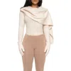 Jluxlabel Rib Scarf Sweater In Neutral