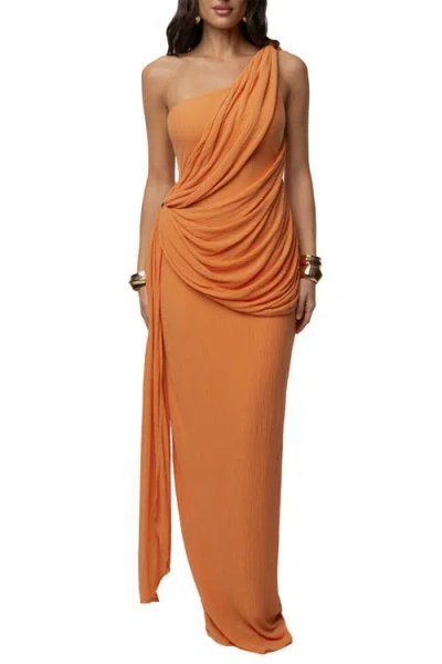 Jluxlabel Rich Mocha Wrap Dress In Orange