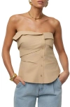 Jluxlabel Riviera Strapless Top In Neutral