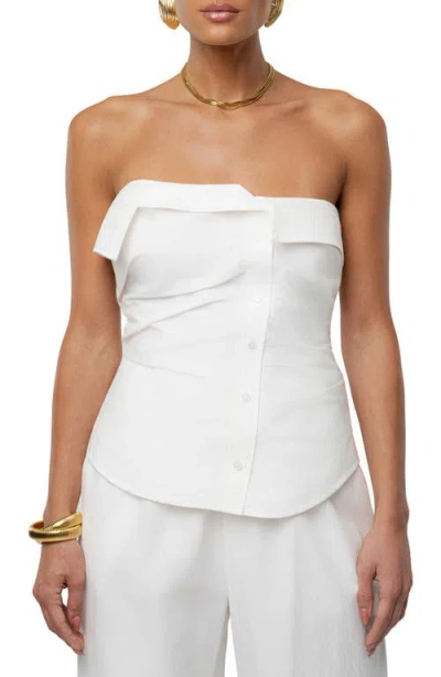 Jluxlabel Riviera Strapless Top In White