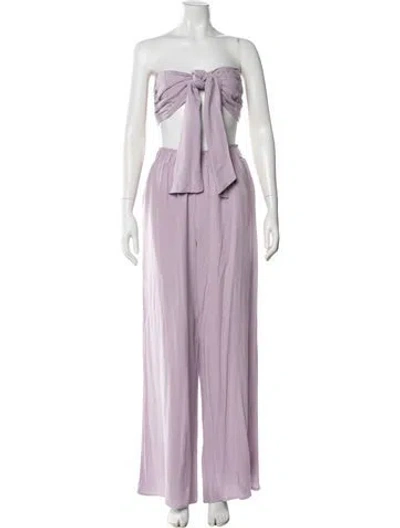 Pre-owned Jluxlabel Ruffle Embellishment Pant Set In Purple