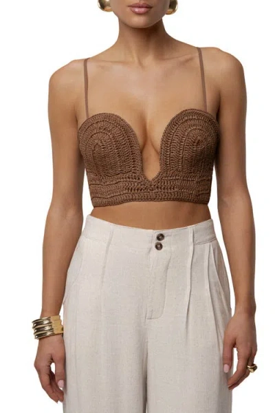 Jluxlabel Sail Away Texture Bustier In Brown