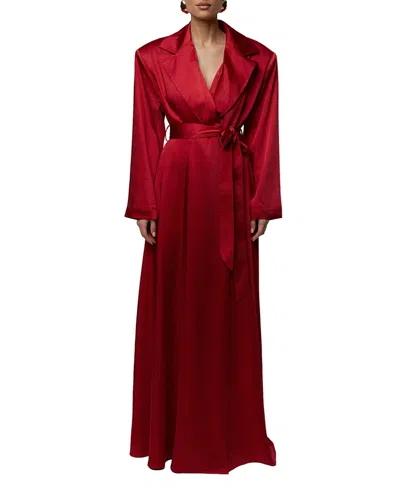 Jluxlabel Satin Embrace Maxi Dress In Red