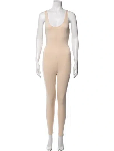 Pre-owned Jluxlabel Scoop Neck Jumpsuit In Neutrals