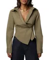 Jluxlabel Sculpt And Form Blouse In Green