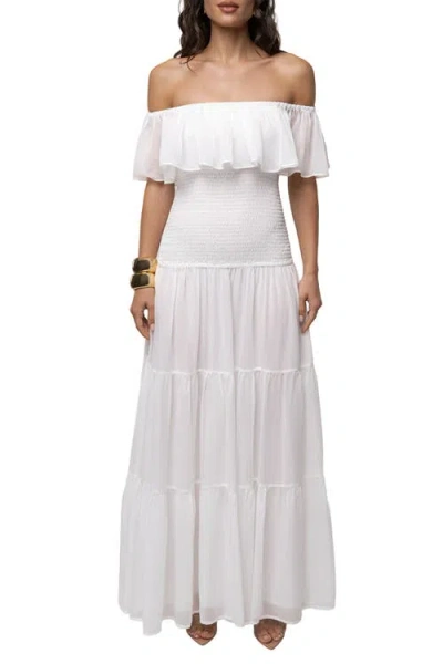 Jluxlabel Seaside Drift Maxi Dress In White