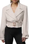 Jluxlabel Sharp Presence Crop Jacket In Brown