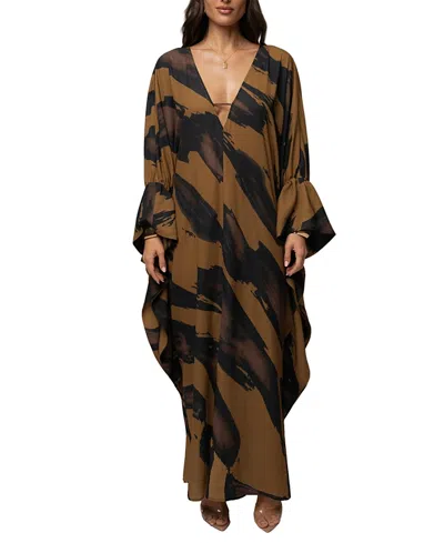 Jluxlabel Sienna Sheer Cover Up In Brown