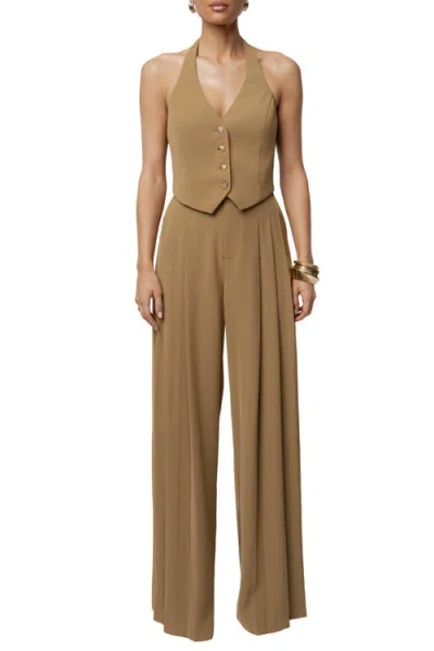 Jluxlabel Signature Elegance Vest In Brown