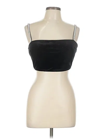 Jluxlabel Sleeveless Top Black Strapless Neckline Tops
