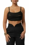 Jluxlabel Sofia Braided Crop Top In Black