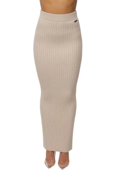 Jluxlabel Soft Reset Ribbed Skirt In Gray