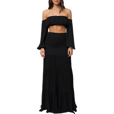 Jluxlabel Solana Skirt Set In Black