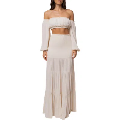 Jluxlabel Solana Skirt Set In White