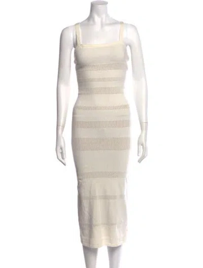Pre-owned Jluxlabel Square Neckline Long Dress In Neutral