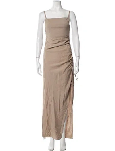 Pre-owned Jluxlabel Square Neckline Long Dress In Neutrals