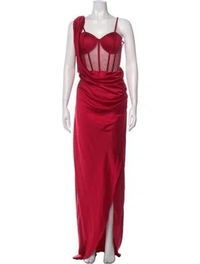 Pre-owned Jluxlabel Square Neckline Long Dress W/ Tags In Red
