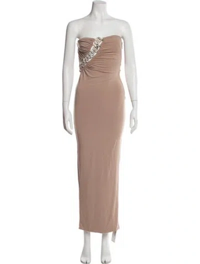 Pre-owned Jluxlabel Strapless Long Dress In Neutral