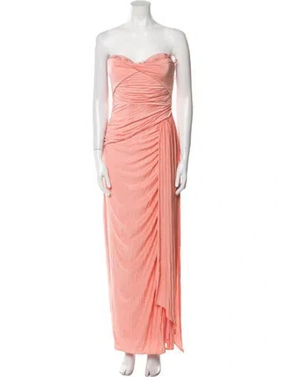 Pre-owned Jluxlabel Strapless Long Dress In Orange