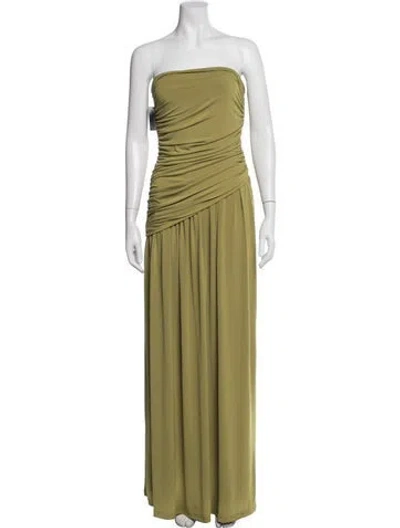 Pre-owned Jluxlabel Strapless Long Dress W/ Tags In Green