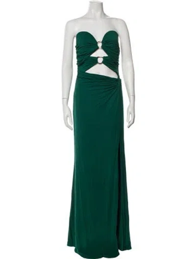 Pre-owned Jluxlabel Strapless Long Dress W/ Tags In Green