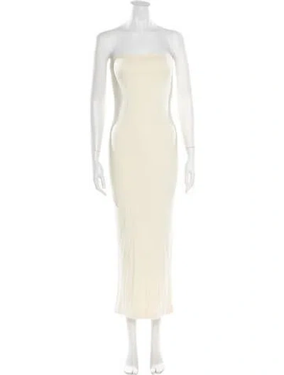 Pre-owned Jluxlabel Strapless Long Dress In Yellow