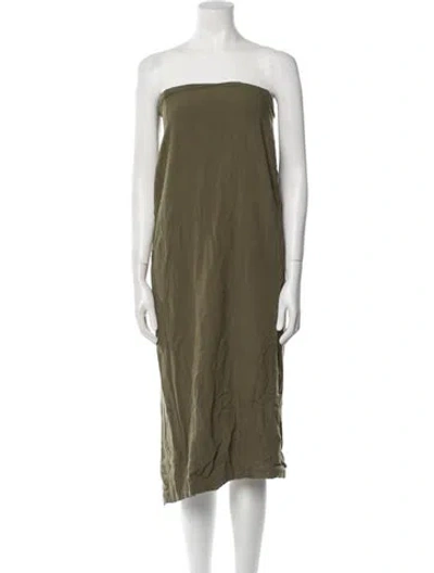 Pre-owned Jluxlabel Strapless Midi Length Dress In Green