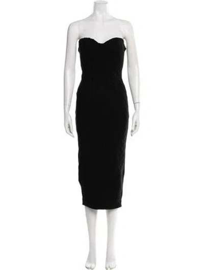 Pre-owned Jluxlabel Strapless Midi Length Dress W/ Tags In Black