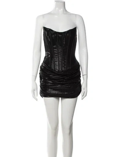 Pre-owned Jluxlabel Strapless Mini Dress In Black