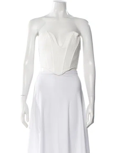 Pre-owned Jluxlabel Strapless Top In White