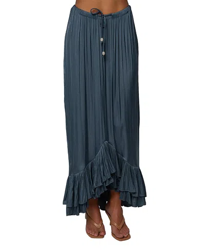Jluxlabel Sun And Sand Maxi Skirt In Blue