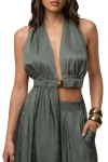 Jluxlabel Sundown Open Back Top In Gray