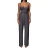 Jluxlabel Sweetheart Aroma Bustier Jumpsuit In Grey
