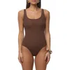Jluxlabel Tank Bodysuit In Brown