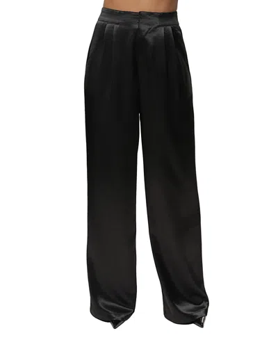 Jluxlabel Thea Satin Pants In Black