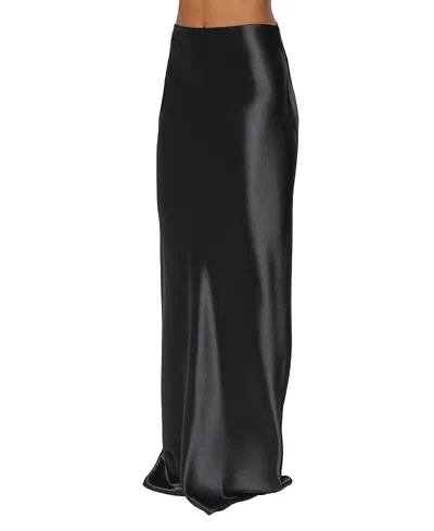 Jluxlabel Tradition Satin Maxi Skirt In Gray